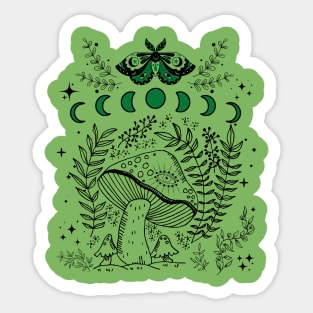 Cottagecore Mushroom Goblincore Aesthetic Sticker